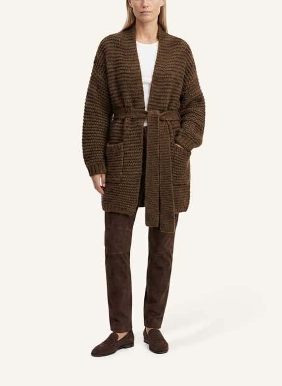 DOUIE Strickmantel DOLCE aus Cashmere BRAUN
