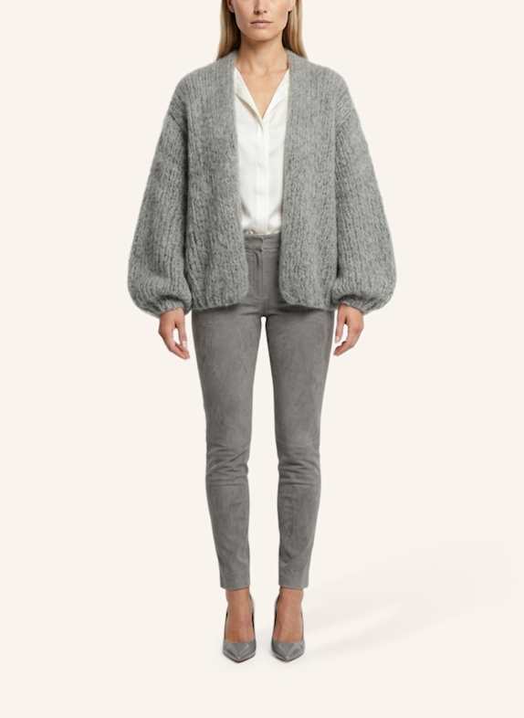 DOUIE Strickjacke TONI mit Mohair GRAU