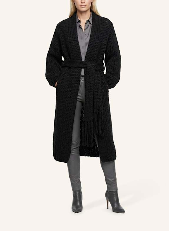 DOUIE Strickmantel MANON aus Cashmere SCHWARZ