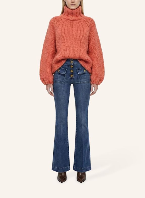 DOUIE Rollkragenpullover ESTELLE aus Cashmere HELLROT