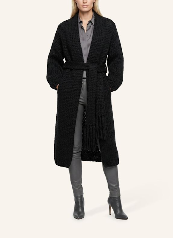 DOUIE Strickmantel MANON aus Cashmere SCHWARZ