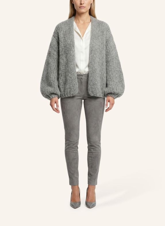 DOUIE Strickjacke TONI mit Mohair GRAU