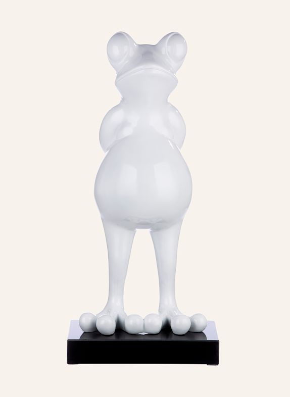 GILDE Skulptur FROG WEISS