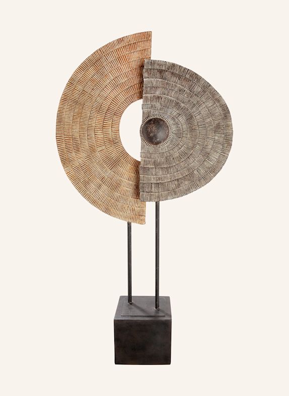 GILDE Skulptur CARVE BRAUN