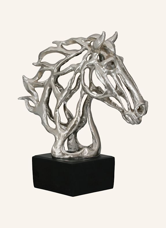 GILDE Skulptur CHEVAL SILBER