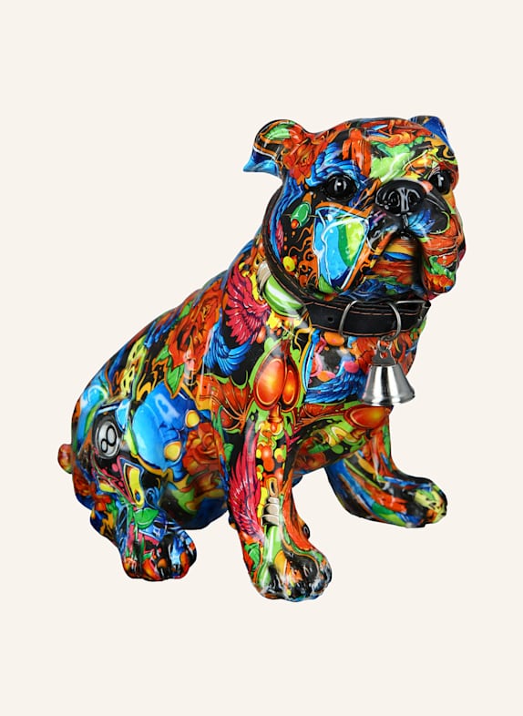 GILDE Figur STREET ART BULLDOGGE WEISS