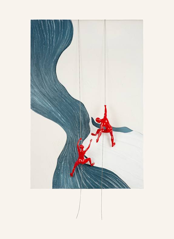 GILDE Wandbild SCRAMBLE GRAU/ WEISS