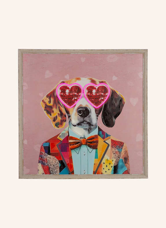 GILDE Wandbild DOG LOVE WEISS