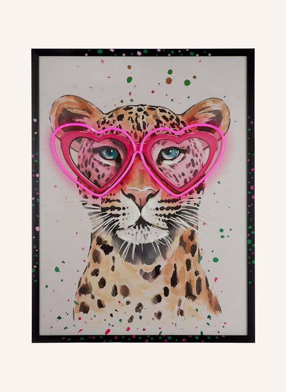GILDE Wandbild LEO LOVE WEISS
