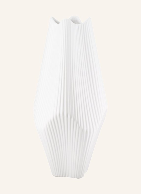 GILDE Vase LAMELLEN WEISS