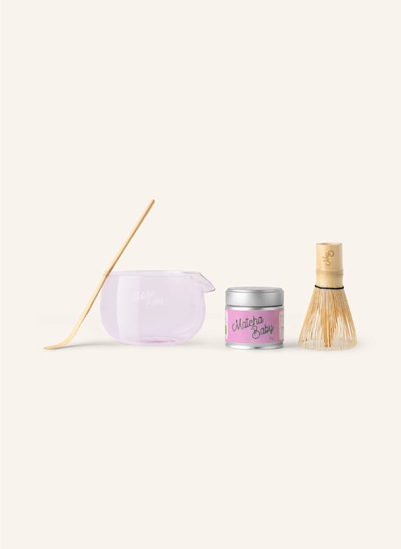 Matcha Baby Matcha Baby Traditional Set – mit Rosa Glas-Schale ROSA