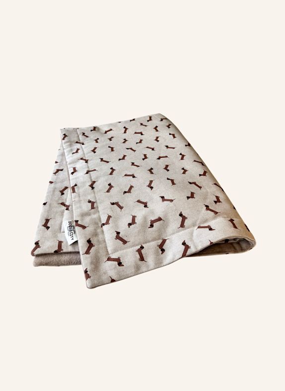 DOGS in the CITY Hundedecke LITTLE TECKEL BEIGE