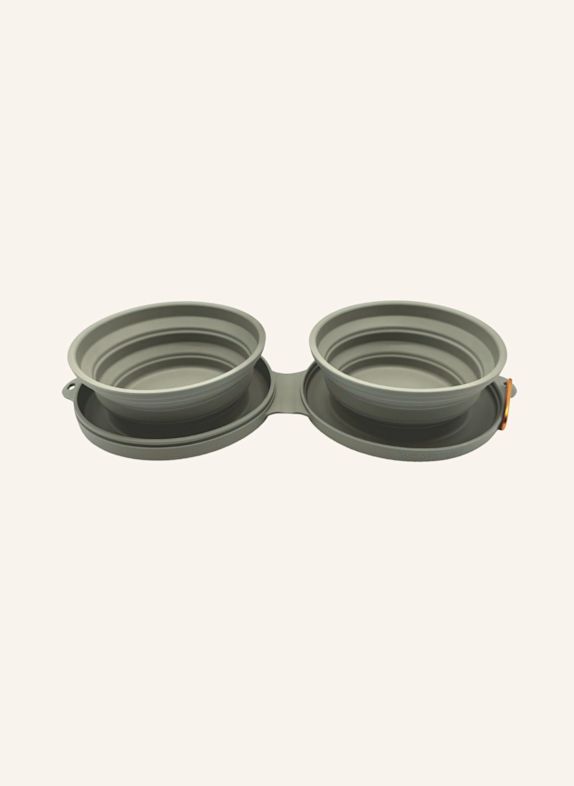 WOOFSTUFF Reisenapf Faltbarer Hundenapf DUO BOWL OLIV