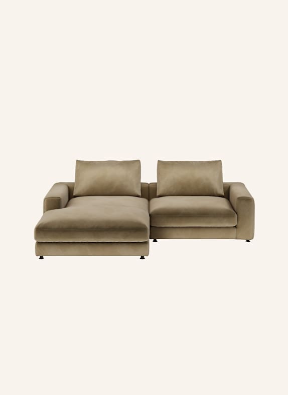 nydo 3-Sitzer Ecksofa MOSLER, links, Velours TAUPE