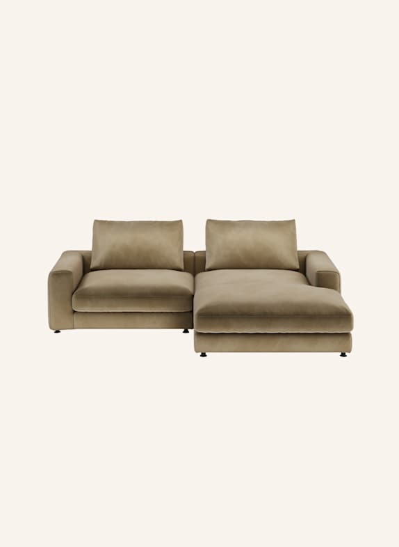 nydo 3-Sitzer Ecksofa MOSLER, rechts, Velours TAUPE