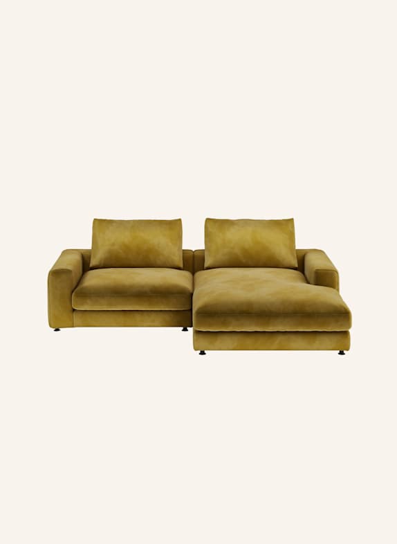 nydo 3-Sitzer Ecksofa MOSLER, rechts, Velours OLIV