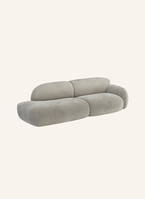 nydo Mondino 3-Sitzer Recamiere Sofa Velours GRAU