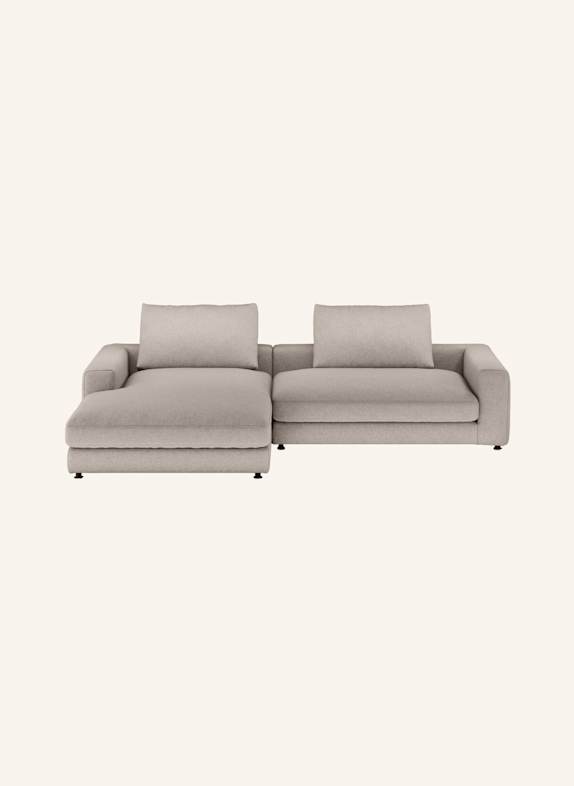 nydo Ecksofa XL MOSLER, links, Flachgewebe TAUPE