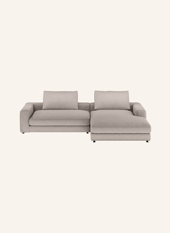 nydo Ecksofa XL MOSLER, rechts, Flachgewebe TAUPE