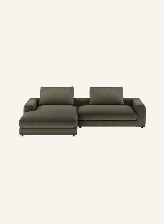 nydo Ecksofa XL MOSLER, links, Flachgewebe DUNKELGRAU