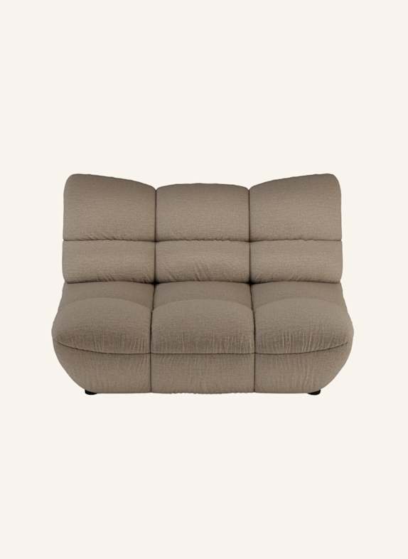 nydo 2-Sitzer Sofa POMODORO Flachgewebe HELLBRAUN