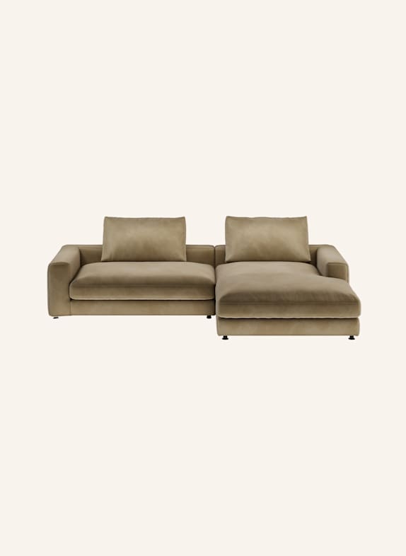 nydo Ecksofa XL MOSLER, rechts, Velours TAUPE