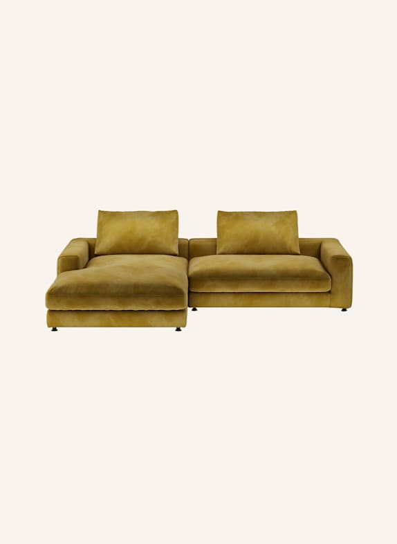 nydo Ecksofa XL MOSLER, links, Velours OLIV