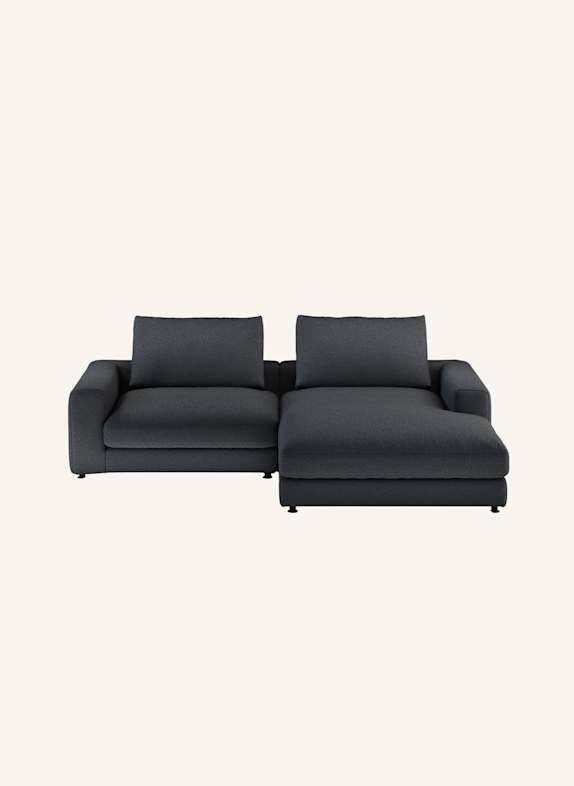 nydo 3-Sitzer Ecksofa MOSLER, rechts, Flachgewebe DUNKELBLAU
