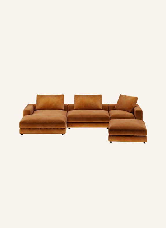 nydo Wohnlandschaft MOSLER, links, Velours ORANGE