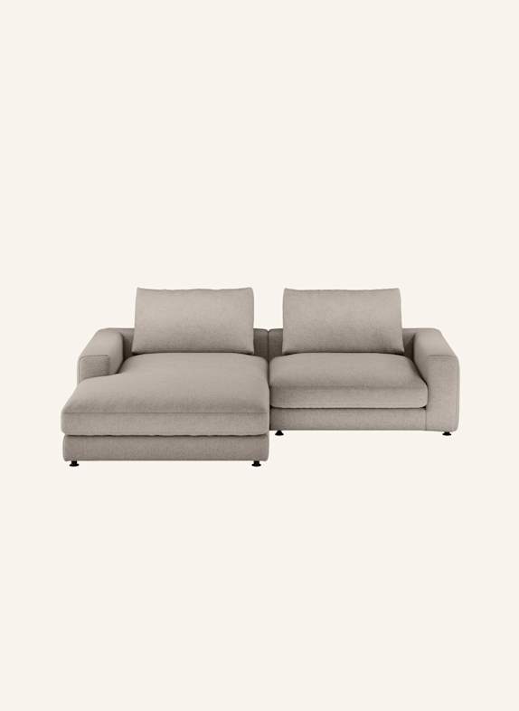 nydo 3-Sitzer Ecksofa MOSLER, links, Flachgewebe TAUPE
