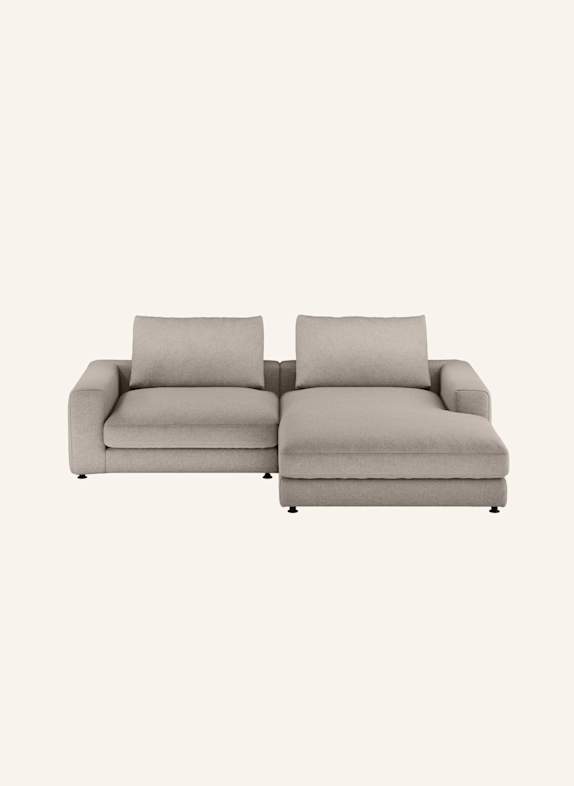 nydo 3-Sitzer Ecksofa MOSLER, rechts, Flachgewebe TAUPE