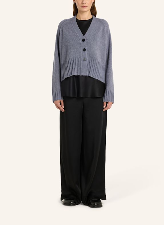 LU REN Cardigan AUSTELL aus Kaschmir und Seide BLAU