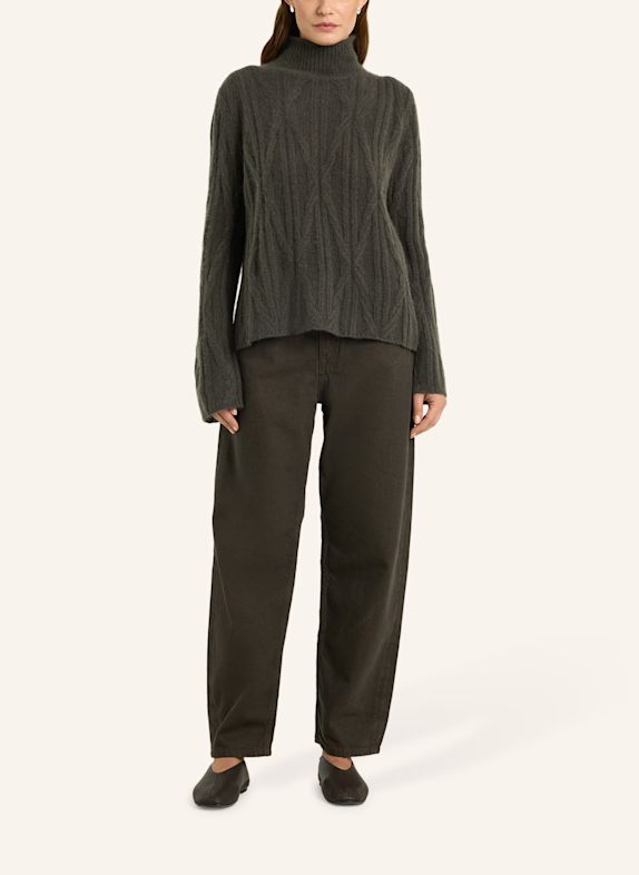 LU REN Pullover ALOWENA aus Kaschmir und Seide KHAKI