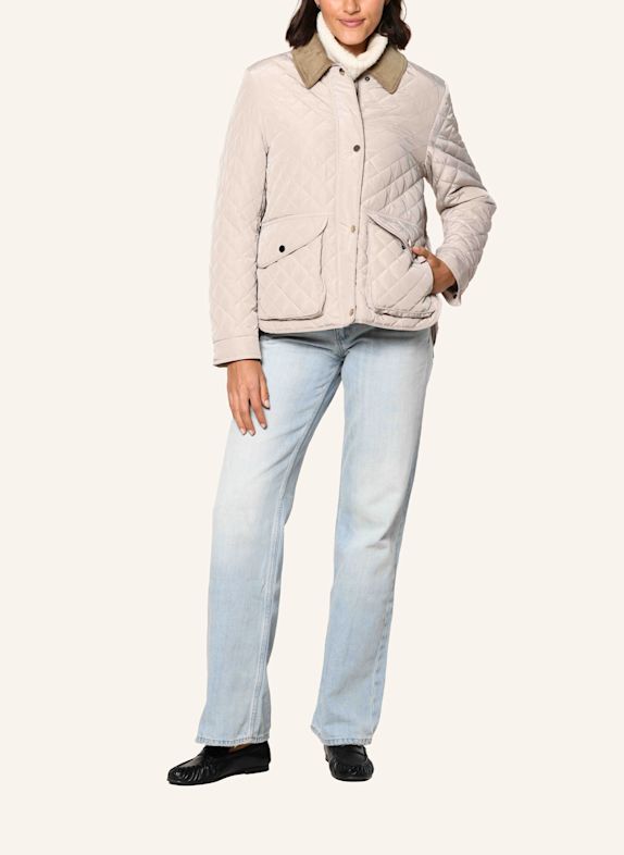 White Label Jacke Steppjacke mit Cordkragen GRAU