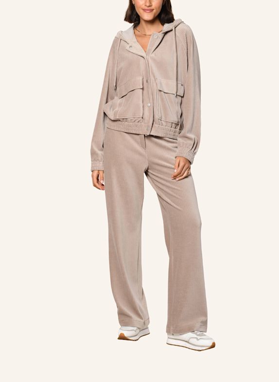 White Label Jacke Baumwoll Jersey Cord Blouson BEIGE