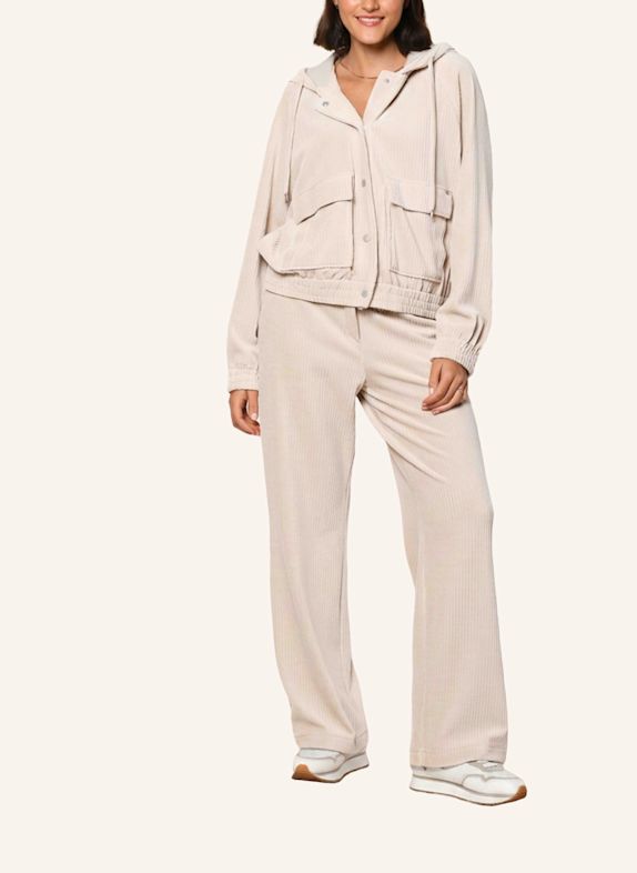 White Label Jacke Baumwoll Jersey Cord Blouson CREME