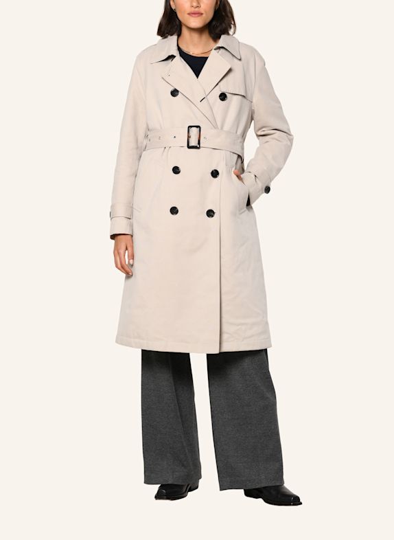 White Label Mantel Baumwoll Trenchcoat BEIGE