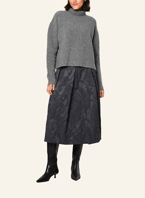 White Label Rock Jacquard Baumwoll Rock DUNKELBLAU