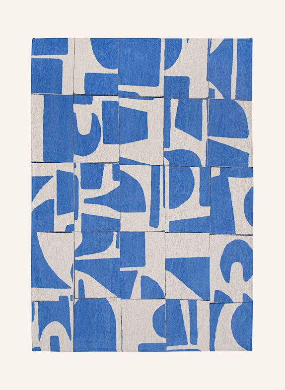 louis de poortere Tapijt CRAFT PAPERCUT BLAUW