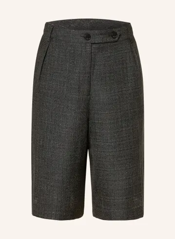 MRS & HUGS Tweed-Bermudas mit Glitzergarn DUNKELGRAU / SILBER