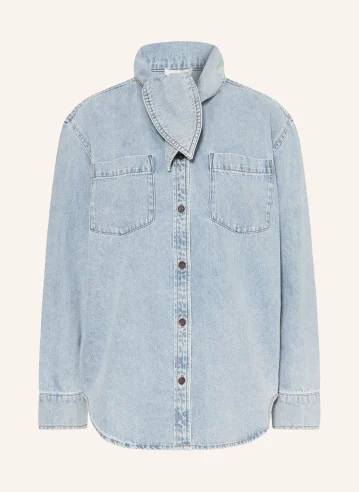 MRS & HUGS Jeansbluse mit Schluppe BLAU