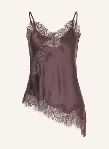 MRS & HUGS Satintop mit Spitze LILA