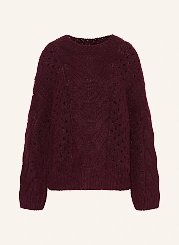 MRS & HUGS Pullover mit Alpaka BORDEAUX
