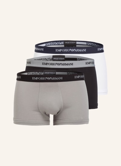 EMPORIO ARMANI 3 pack boxer shorts in black