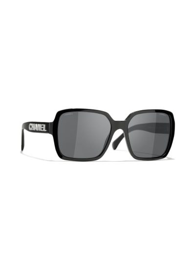 CHANEL Schmetterlingsförmige Sonnenbrille in c534m2 - schwarz 