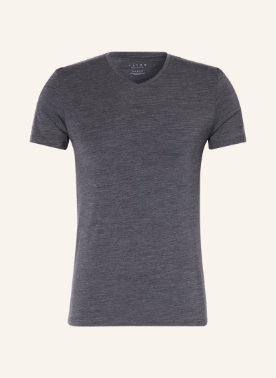 FALKE V-Shirt DAILY CLIMAWOOL mit Merinowolle