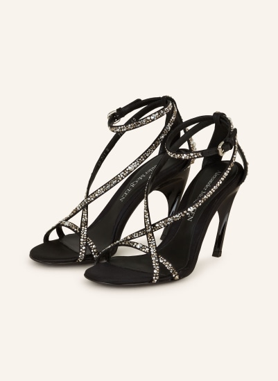 McQUEEN Sandaletten mit Schmucksteinen