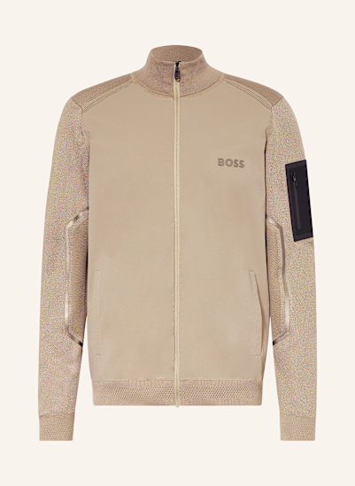 BOSS Strickjacke ZHINO im Materialmix