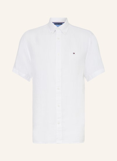 TOMMY HILFIGER Kurzarm-Hemd Regular Fit aus Leinen