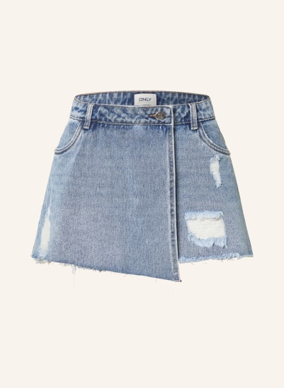 ONLY Jeans-Skort in Wickeloptik